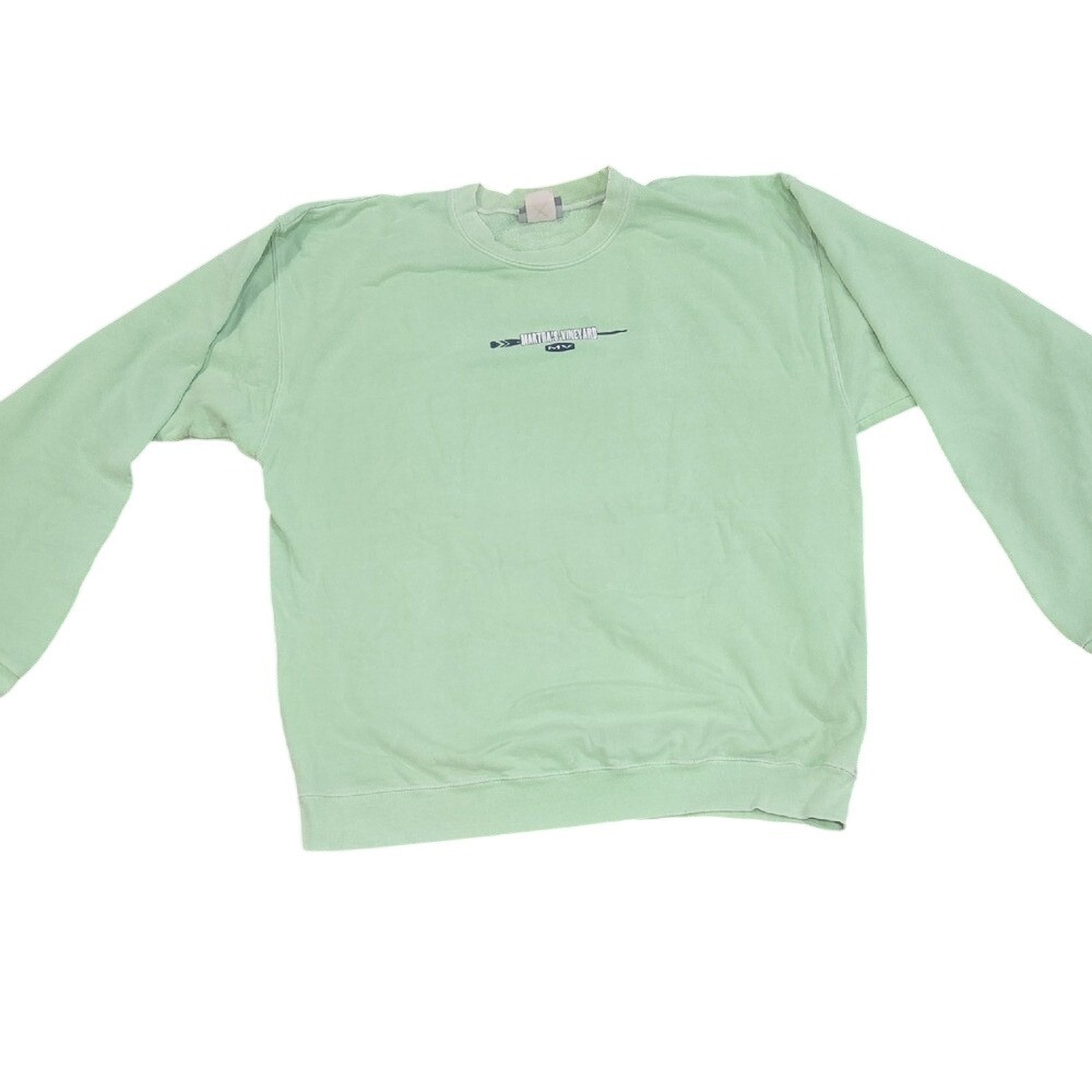 J. America Marthas Vineyard Sweatshirt Mens XL‎ Mint Green Crewneck Pullover Oar